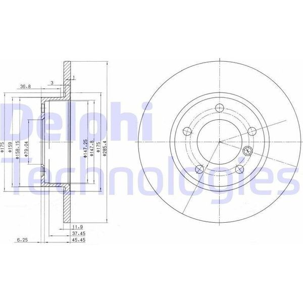 2X Disco Freno Delphi BG2622 Per Bmw 3 Berlina (E36) 3 Coupé (E36) 51 7Mm-image