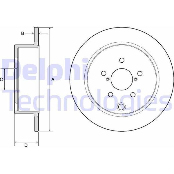2X Disco Freno Delphi BG4776C Per Subaru Forester (Sj) Xv (_Gp_) Xv (Gt) 63 5Mm-image