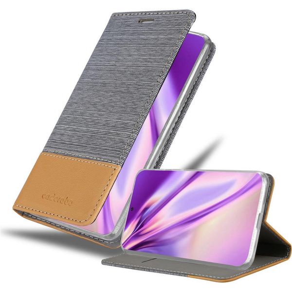 Cadorabo Custodia Per Samsung Galaxy S21 Ultra Custodia Protettiva In Grigio Custodia Per Cellulare Custodia A Libro Cover-image
