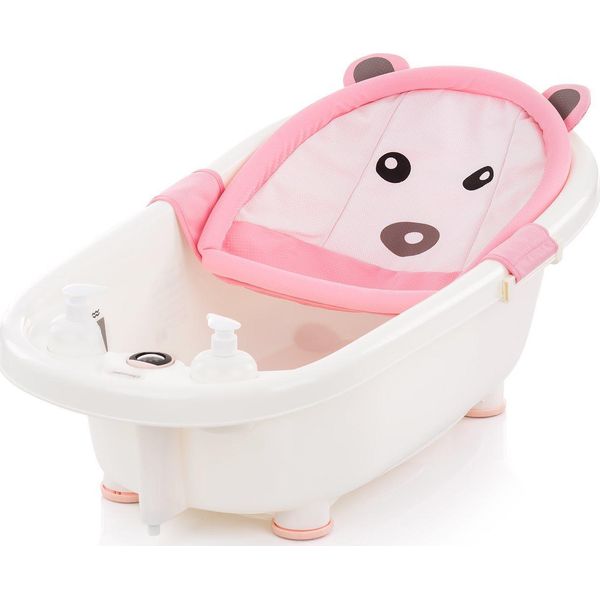 Chipolino Orsetto Per Vasca Da Bagno, Inserto Per Vasca Da Bagno Clip In Plastica Dalla Nascita Rosa-image