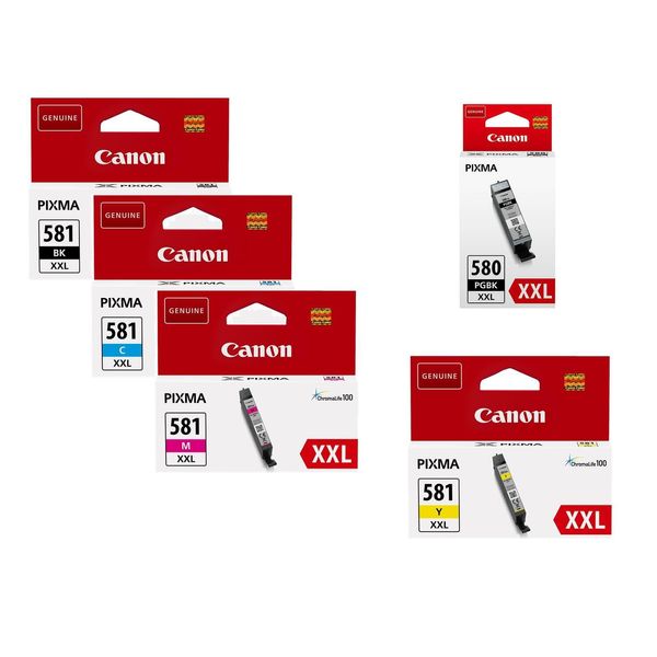 Canon Original PGI-580XXL Pgbk+ CLI-581XXL Druckerpatronen 5Er-Multipack - Bk/C/M/Y/Bk-image