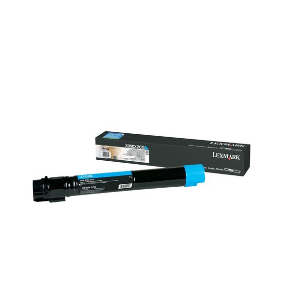 Lexmark Original Toner Standard Variante - X950 Cyan 22.000 Seiten (X950X2CG)-image