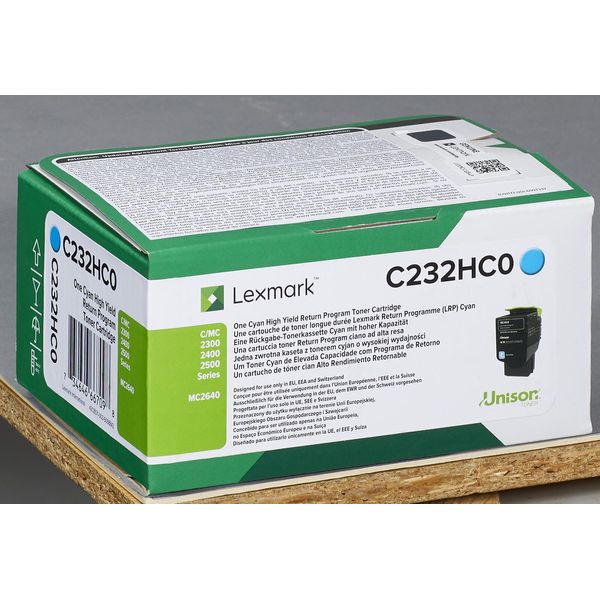 Lexmark Original Toner - Cyan (C232HC0) FüR C2325Dw, C2425Dw, C2535Dw, Mc2325Adw, Mc2425Adw, Mc2535Adwe-image
