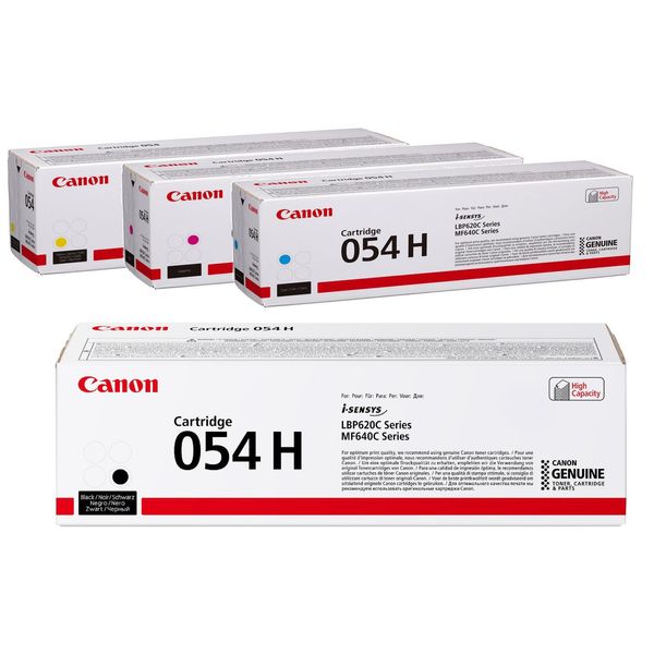 Canon Original 054H 4Er Multipack Toner - Schwarz 3.100 Seiten, Cyan, Magenta, Gelb Je 2.300 Seiten-image