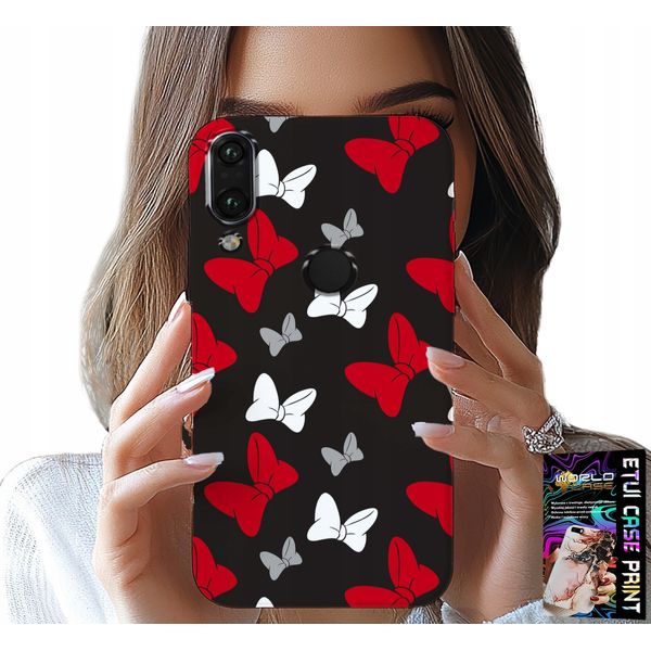 Custodia Per Huawei Y7 2019 - Fiocchi Di Topo Rossi E Bianchi, Design-image