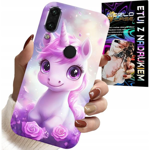 Custodia Per Huawei Y7 2019 - Simpatico Unicorno, Disegni Per Custodia Per Bambini-image