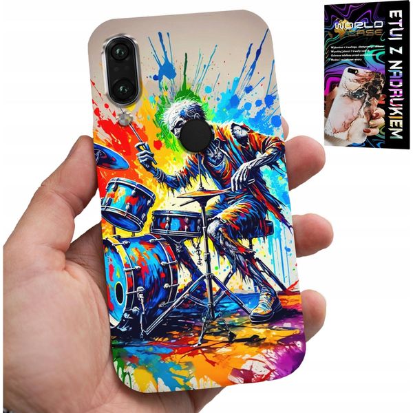 Custodia Per Huawei Y7 2019 - Cover Scheletro Rock Drums Drums-image