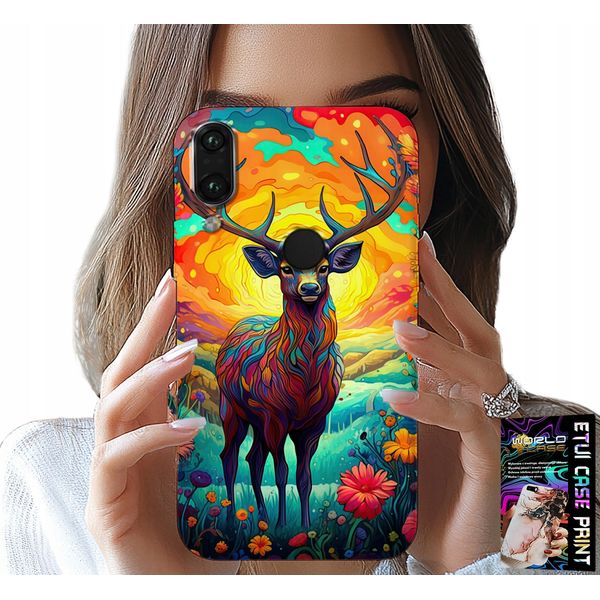 Custodia Per Huawei P Smart 2019 - Disegni Colorati Cervi Alci Animali Della Foresta-image