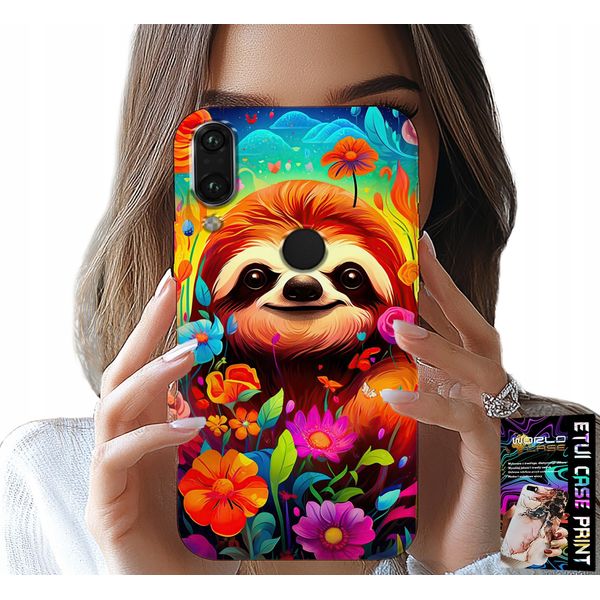 Custodia Per Huawei Y7 2019 - Disegni Di Animali Koala Colorati + Vetro-image