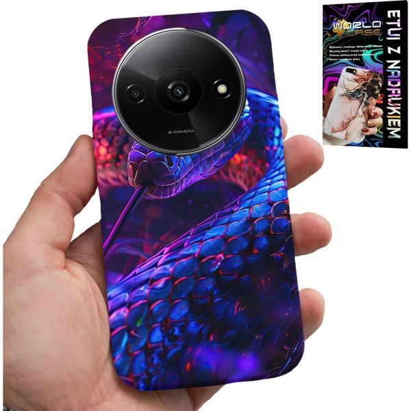 Custodia Per Xiaomi Redmi A3 - Serpente Cobra Serpente A Sonagli Custodia Per Rettili + Pellicola Protettiva-image