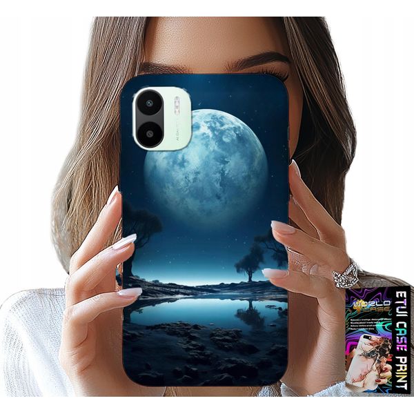 Custodia Per Xiaomi Redmi A1 - Custodia A Luna Piena + Pellicola Protettiva-image