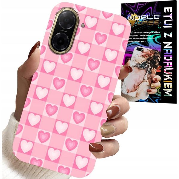 Custodia Per Xiaomi Redmi A5 - Cuori Cuori Rosa Custodia + Vetro-image
