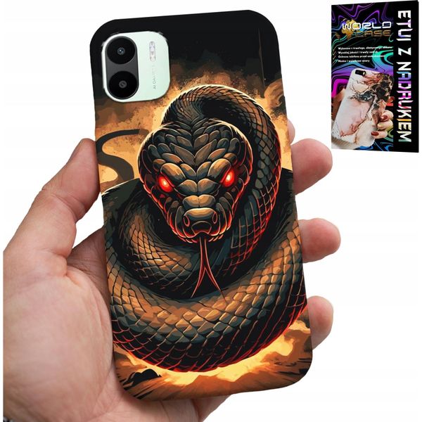 Custodia Per Xiaomi Redmi A1 - Serpente, Cobra Serpenti Serpente A Sonagli Custodia + Pellicola Protettiva-image