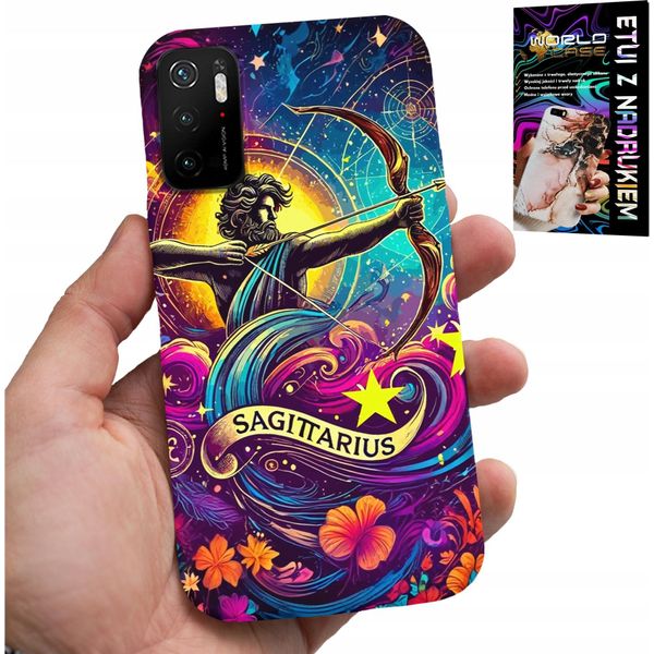Custodia Per Xiaomi Poco M3 Pro 5G - Segno Zodiacale, Segno Zodiacale Sagittario, Retro Astronomico-image