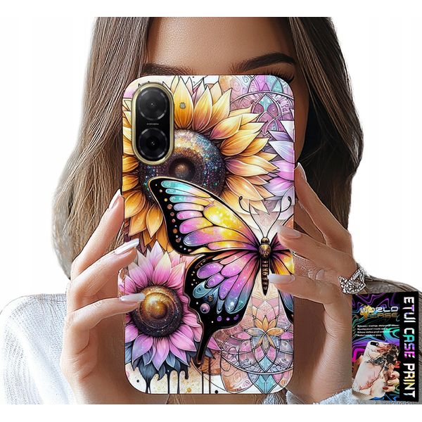 Custodia Per Xiaomi Poco X7 Pro 5G - Girasole Con Farfalla, Custodia + Pellicola Protettiva-image