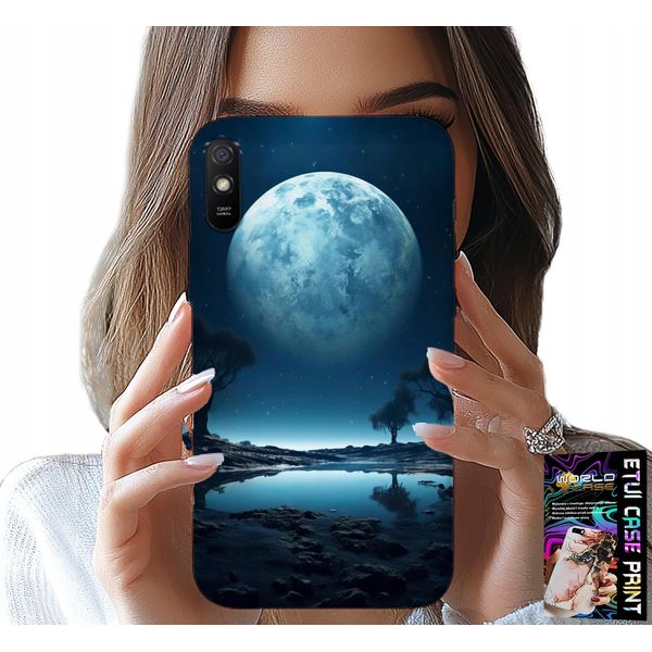 Custodia Per Xiaomi Redmi 9A - Custodia A Luna Piena + Pellicola-image