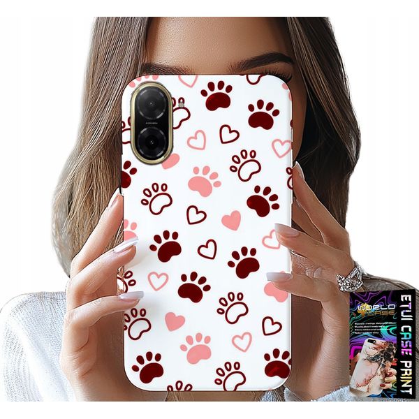 Custodia Per Xiaomi Poco X7 Pro 5G - Zampe Di Cane Su Sfondo Bianco, Cane, Gatto, Orsacchiotto-image