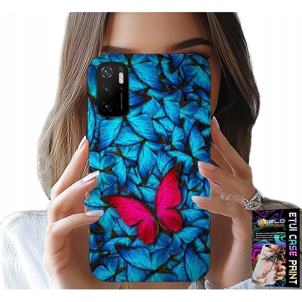 Custodia Per Xiaomi Poco M3 Pro 5G - Blu Farfalla, Farfalla, Disegni Femminili-image