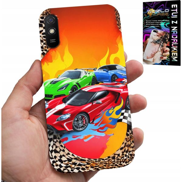 Custodia Per Xiaomi Redmi 9A - Per Bambini, Auto Da Corsa + Vetro-image