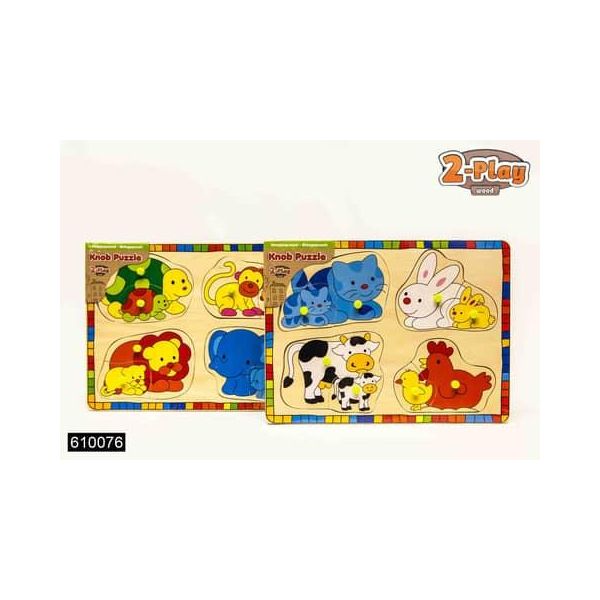 Puzzle A Intarsio In Legno Big Tree Animali-image