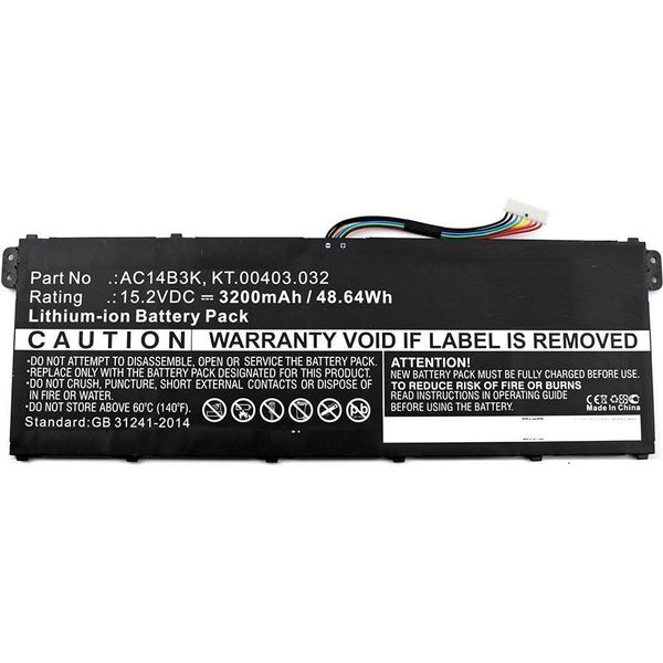 Coreparts - Batteria Per Computer Portatile - Ioni Di Litio - 3200 Mah - 48,6 Wh - Nero - Per Acer Aspire ES1 (MBXAC-BA0043)-image
