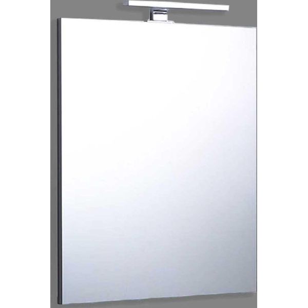 Specchio Bagno Reversibile 80X60 Con Lampada Cromata 20Cm-image
