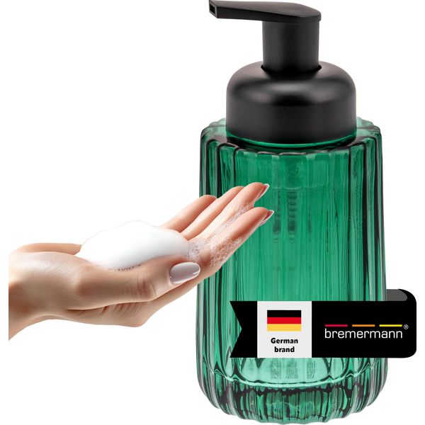 Dispenser Per Sapone Bremermann, Dispenser Per Sapone In Schiuma, Dispenser Per Sapone, Vetro, Verde-image