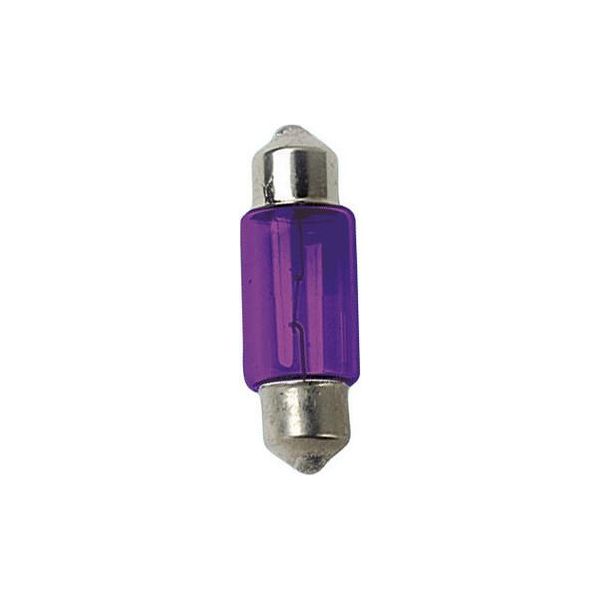 Lampa 12V Lampada Siluro - 11X31 Mm - 10W - SV8,5-8 - 2 Pezzi - Blister - Viola-image