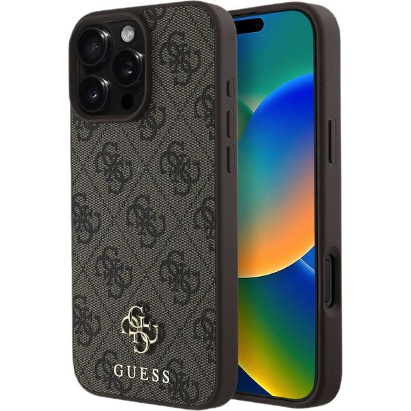Guess Guhmp16Xp4Sm4Mw Iphone 16 Pro Max 6.9 BrąZowy/Brown Custodia Rigida 4G Small Classic Magsafe-image