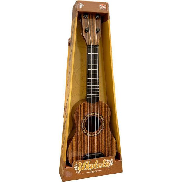 Buzz - Chitarra Giocattolo Marrone - Ukulele - Musica - Chitarra Per Bambini - Chitarra Giocattolo - Strumento Musicale - Compleanno - Regalo-image