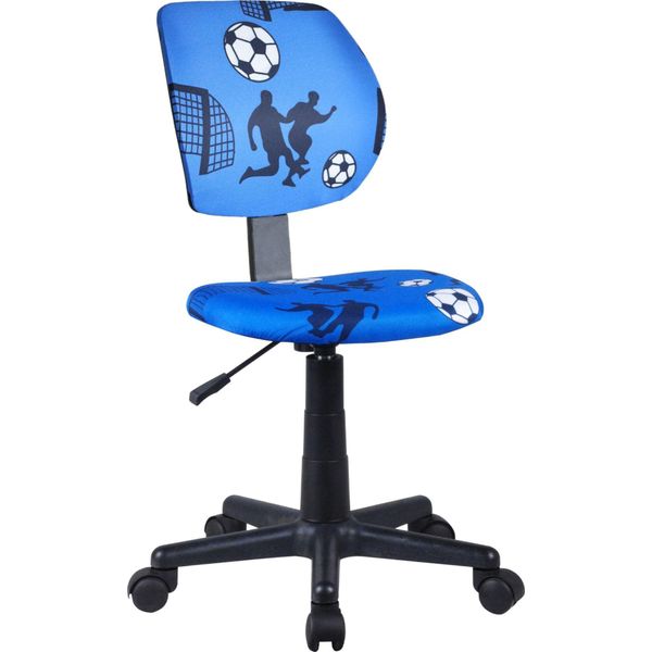 Casa Dolce Sedia Da Ufficio Per Bambini Zambina, Blu, 38X45X77-89 Cm, Girevole E Regolabile In Altezza, Tessuto-image