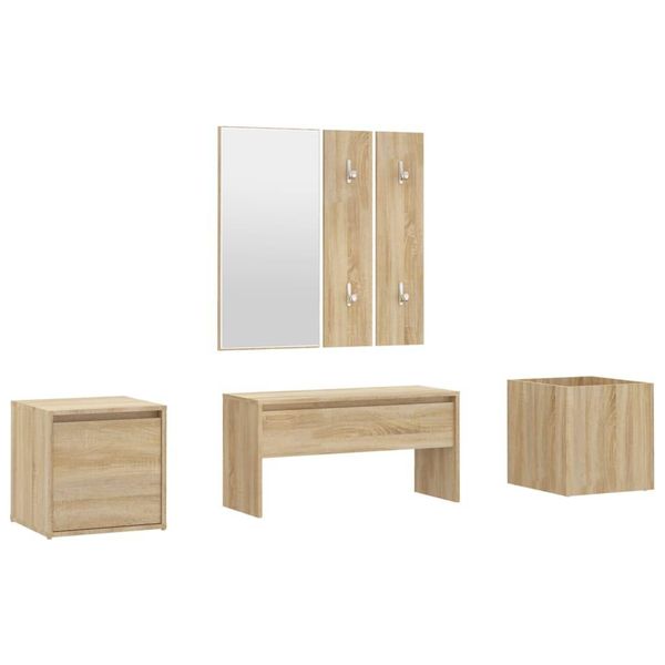Syfax™ Set Di Mobili Da Corridoio Rovere Sonoma In Legno Multistrato-image