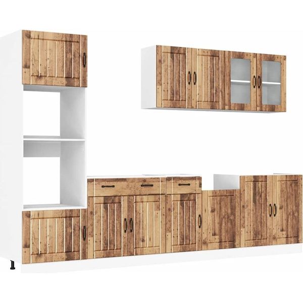Syfax™ Set Mobili Da Cucina 7 Pz Kalmar Legno Vecchio In Truciolato-image