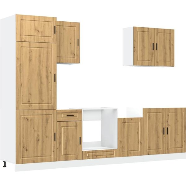 Syfax™ Set Mobili Da Cucina 7 Pz Kalmar Rovere Artigianale Truciolato-image