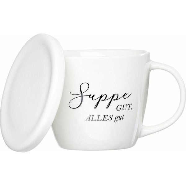 Ritzenhoff & Breker Suppentasse Mit Deckel Soppa Gut, Becher, Porzellan, Weiß, 460 Ml, 428506-image