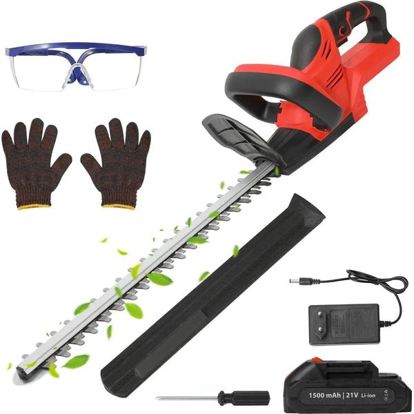 Tagliasiepi A Batteria, Lama A Doppia Azione, Batteria Potente, Con 1Xbatteria-image