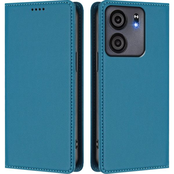 Custodia Per Telefono Cellulare Per Blu View 5, Custodia Magnetica Antiurto In Finto Cuoio Flip Cover Con Supporto Blue-image