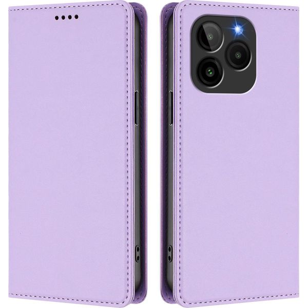 Custodia In Pelle Per Blu Bold K10/Blu G54, Custodia Magnetica In Finto Cuoio Con Supporto Viola Chiaro-image