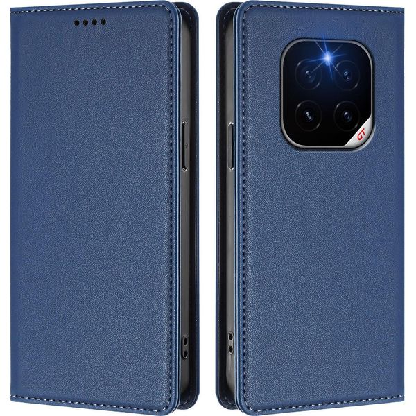 Custodia Per Telefono Cellulare Per Honor Gt Pro, Flip Cover In Finto Cuoio Antiurto Magnetica Con Supporto Blu Scuro-image