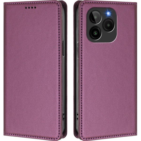 Custodia In Pelle Per Blu Bold K10/Blu G54, Custodia Magnetica In Finto Cuoio Con Supporto Viola-image