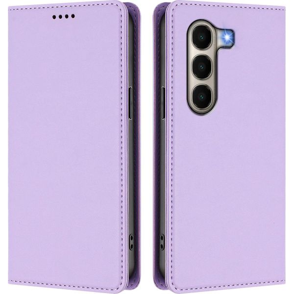 Custodia Per Telefono Cellulare Per Itel A95, Flip Cover In Finto Cuoio Antiurto Custodia Magnetica Con Supporto Viola-image