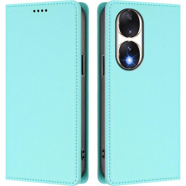 Custodia In Pelle Per Honor 90, Custodia Flip Magnetica In Finto Cuoio Con Supporto Verde Menta-image