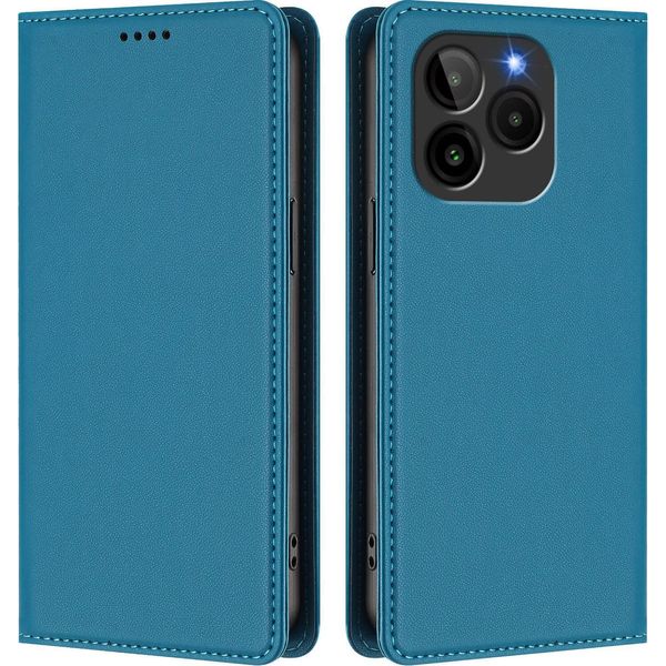 Custodia In Pelle Per Blu Bold K10/Blu G54, Custodia Magnetica In Finto Cuoio Flip Con Supporto Lake Blu-image