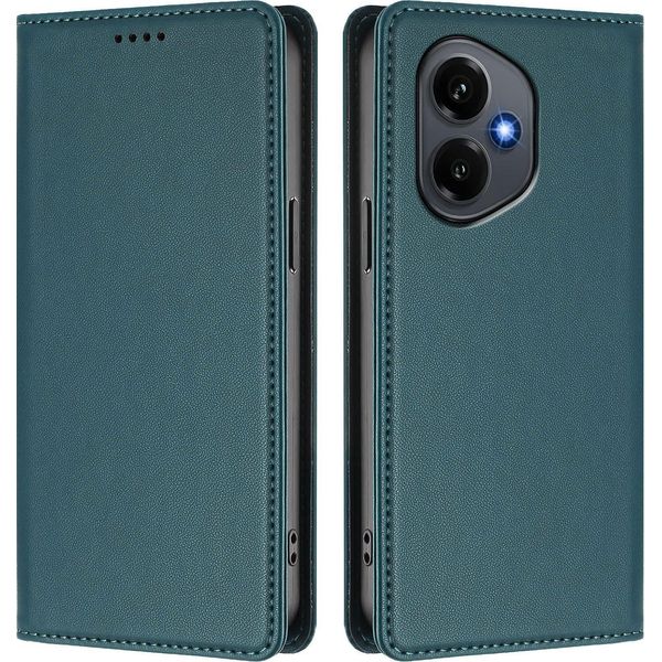 Custodia Per Telefono Cellulare Per Honor 400, Flip Cover In Finto Cuoio Antiurto Magnetica Con Supporto Verde-image