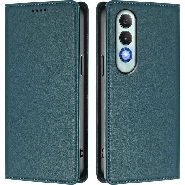 Custodia In Pelle Per Oneplus Nord CE4, Custodia Magnetica In Finto Cuoio Con Supporto Verde-image