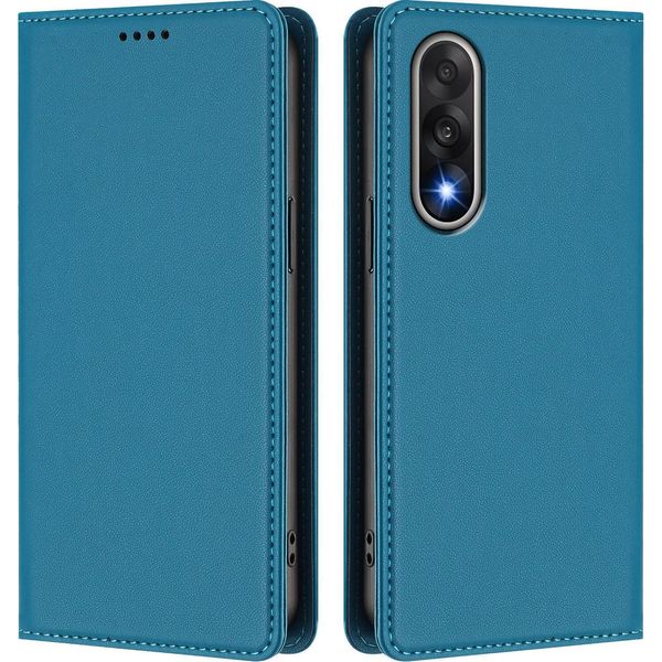 Custodia In Pelle Per Oneplus Nord 5 / Ace 5 Ultra, Custodia Flip Magnetica In Finto Cuoio Con Supporto Lake Blu-image