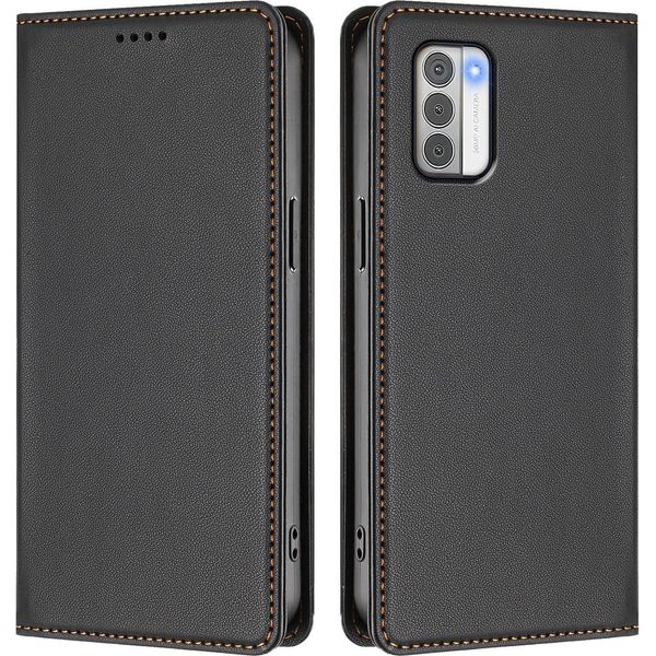 Custodia Per Nokia G42 /Nokia G310, Flip Cover In Finto Cuoio Antiurto Magnetica Con Supporto Nero-image