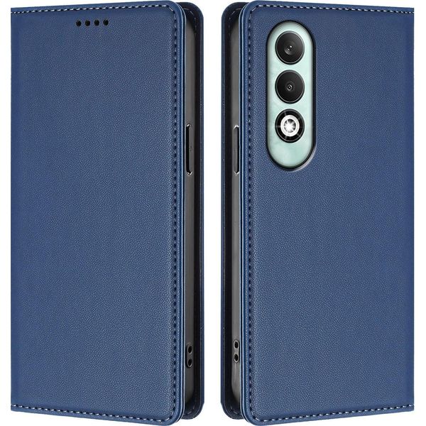 Custodia In Pelle Per Oppo K12X 5G, Custodia Magnetica In Finto Cuoio Con Supporto Blu Scuro-image