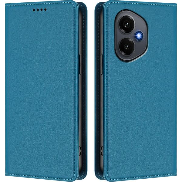 Custodia In Pelle Per Honor 400, Custodia Flip Magnetica In Finto Cuoio Con Supporto Lake Blu-image