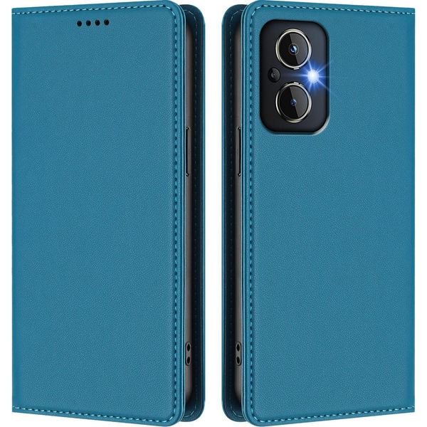 Custodia In Pelle Per Oneplus Nord N20 5G, Custodia Flip Magnetica In Finto Cuoio Con Supporto Lago Blu-image